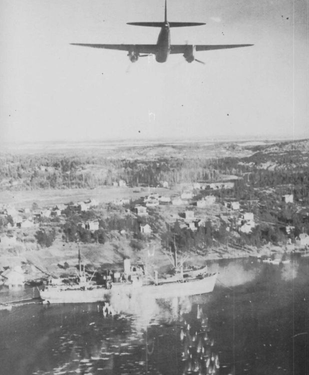 De Havilland DH.98 Mosquito attacks Axis merchant ship in a Norwegian fjord (2).jpg