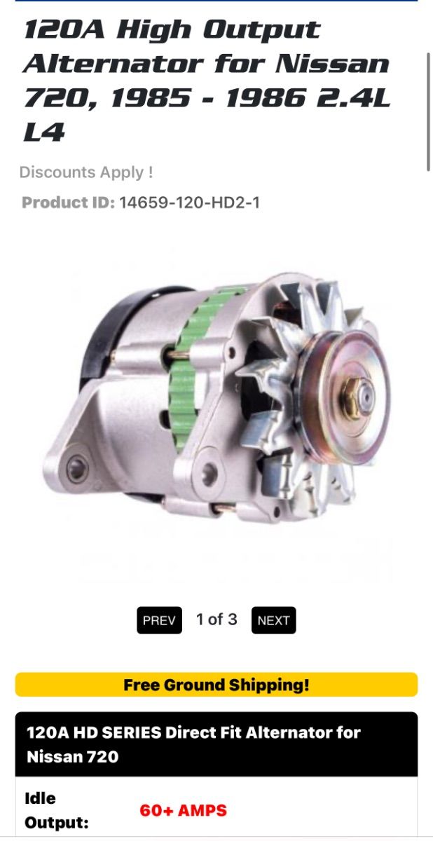 ANPAN　1/6 Alternator upgrade - 720 - Ratsun Forums
