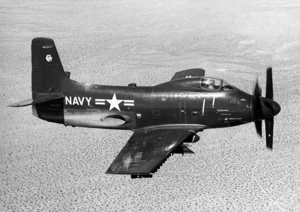 A2D-1 Skyshark in flight, 1954 (1).jpg